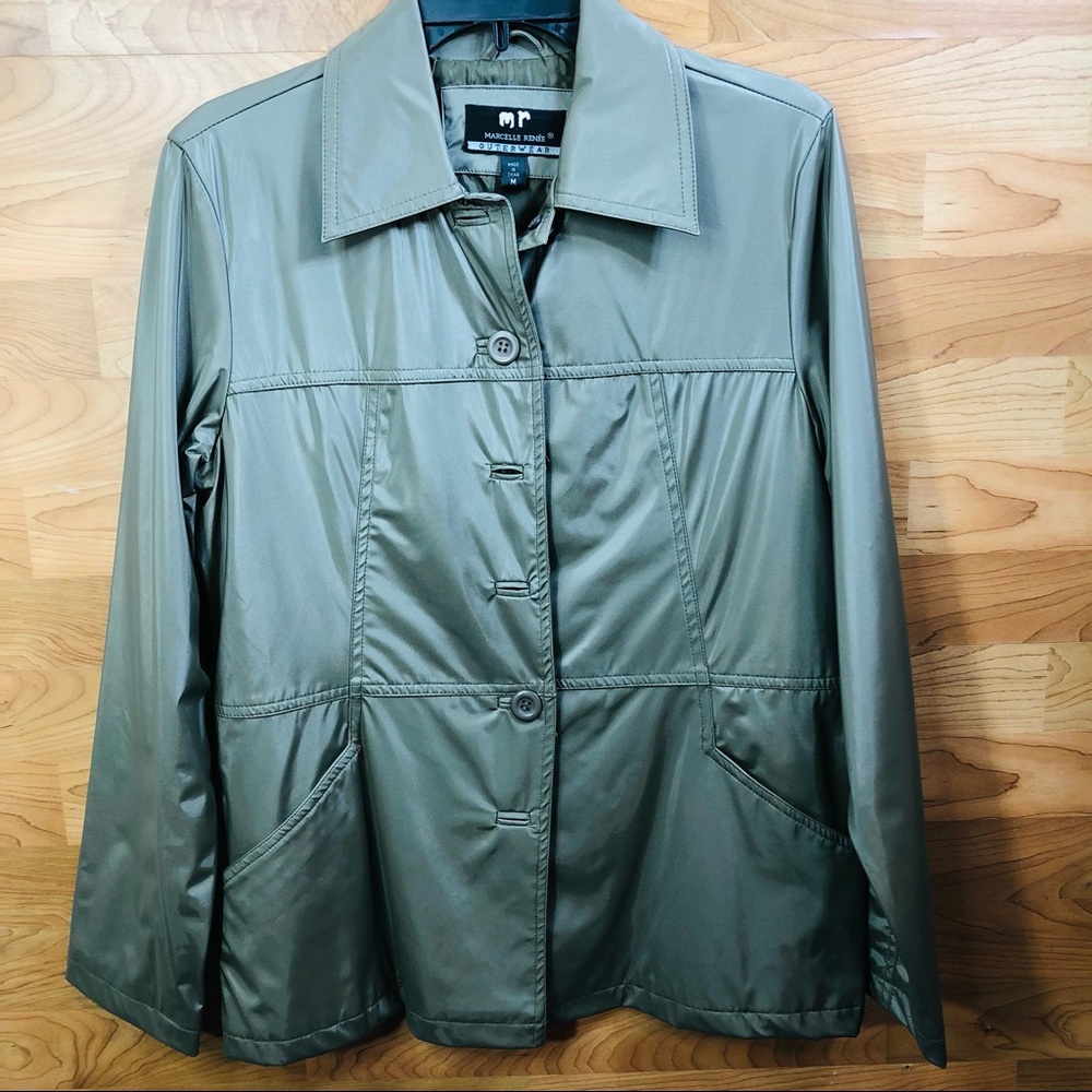 Marcelle Renee’ Button Front Jacket with Pockets and Long Sleeves